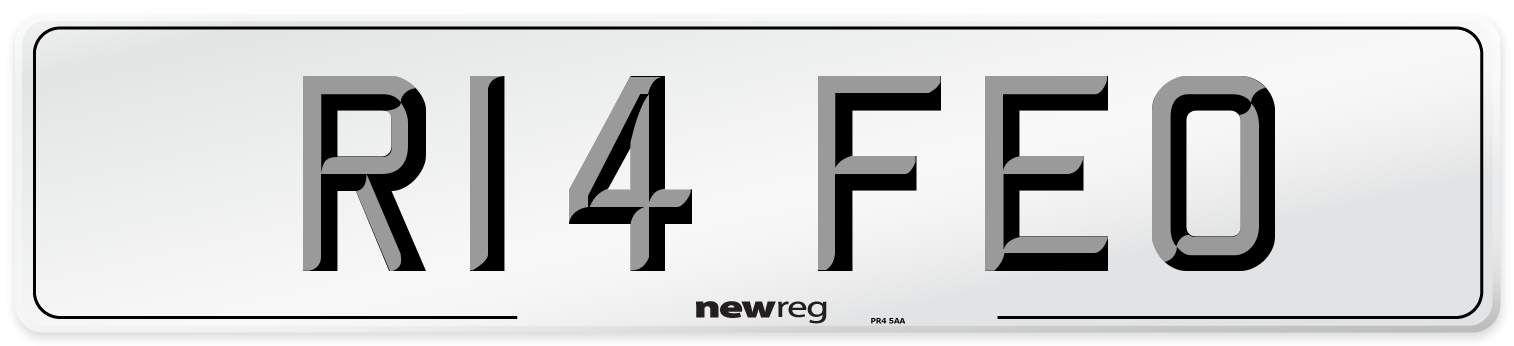R14 FEO Number Plate from New Reg